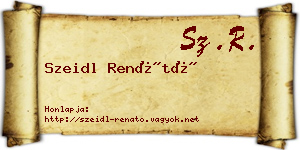 Szeidl Renátó névjegykártya