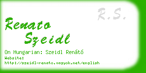 renato szeidl business card